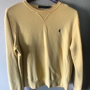 Yellow crew neck pull over